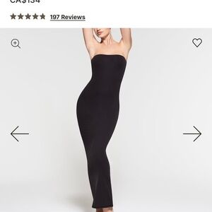 SKIMS Black Strapless Dress